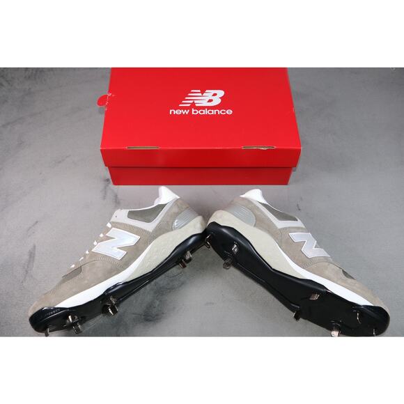 New Balance 574 Baseball Metal Cleats Mens Size 16 Gray White New w/ Box main image 4